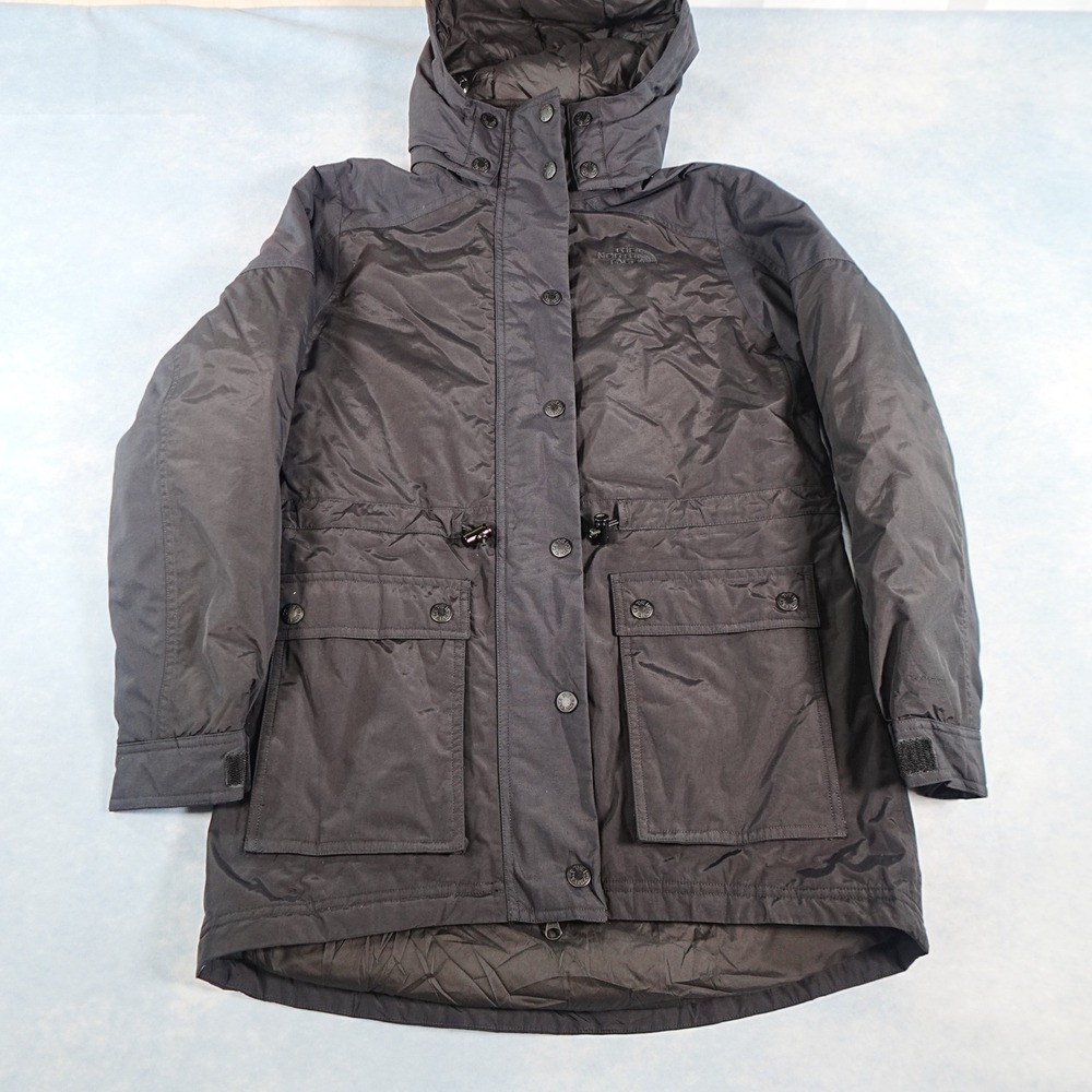 The North Face Reign On Down Parka Womens S Black 550 Fill DryVent Hooded Coat